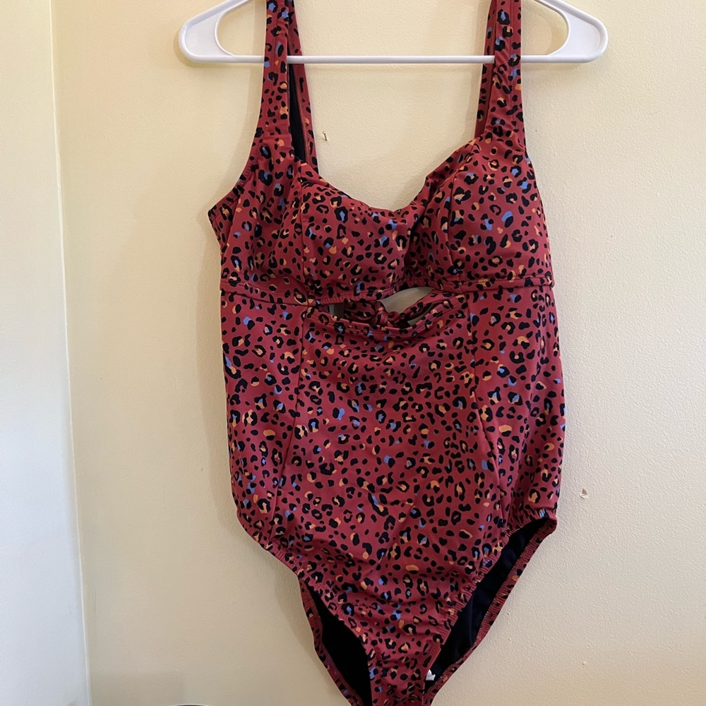 Cheetah Print One Piece- L